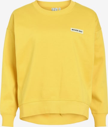 Sweat-shirt ROUGE EDIT en jaune : devant