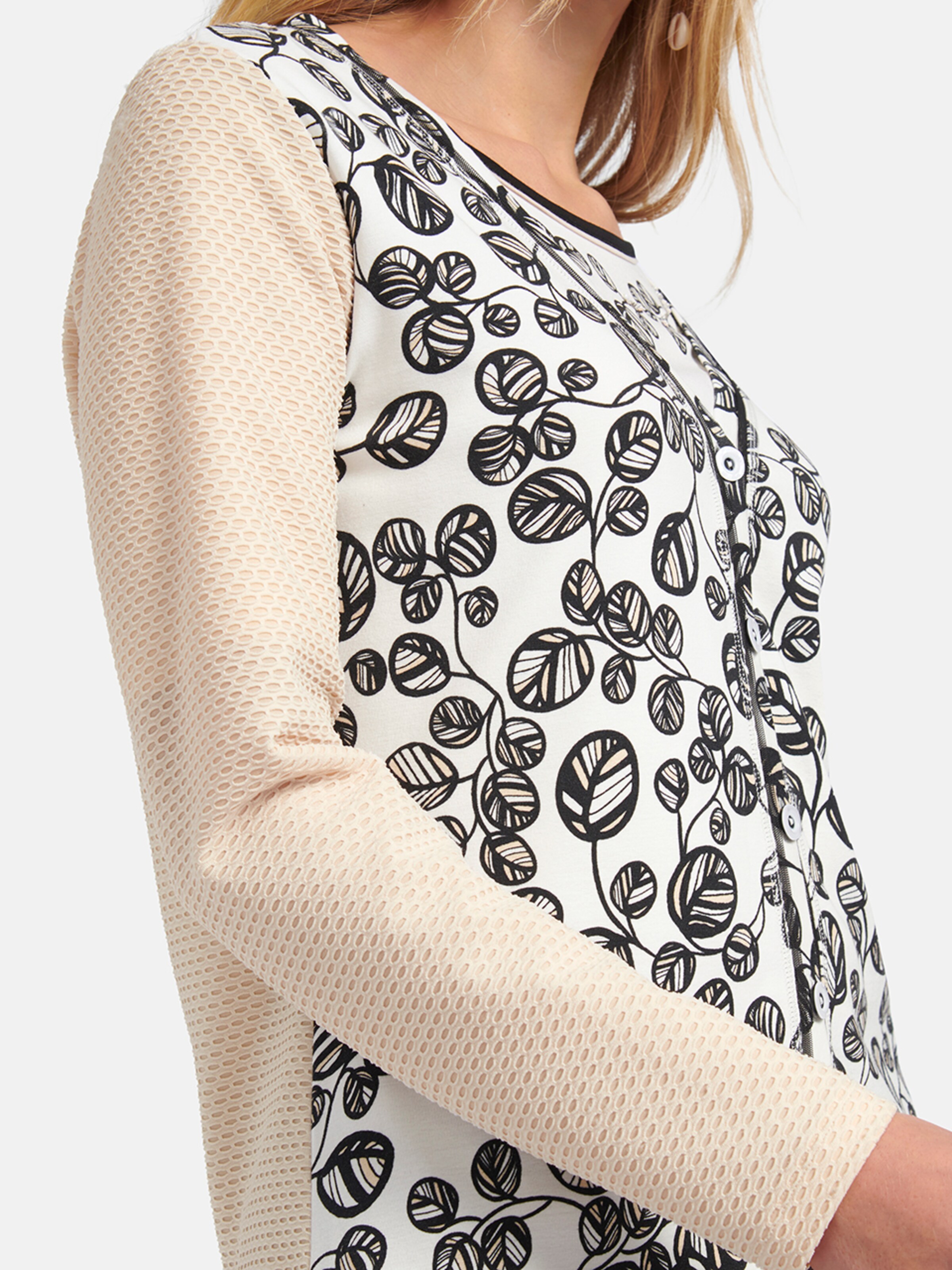 Frauen Sweat Basler Sweatjacke in Beige, Weiß - XJ31118 Frauen Sweat Basler Sweatjacke in Beige, Weiß - XJ31118