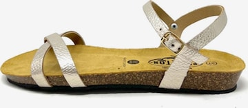 Plakton Sandals 'Fran Date' in Gold: front