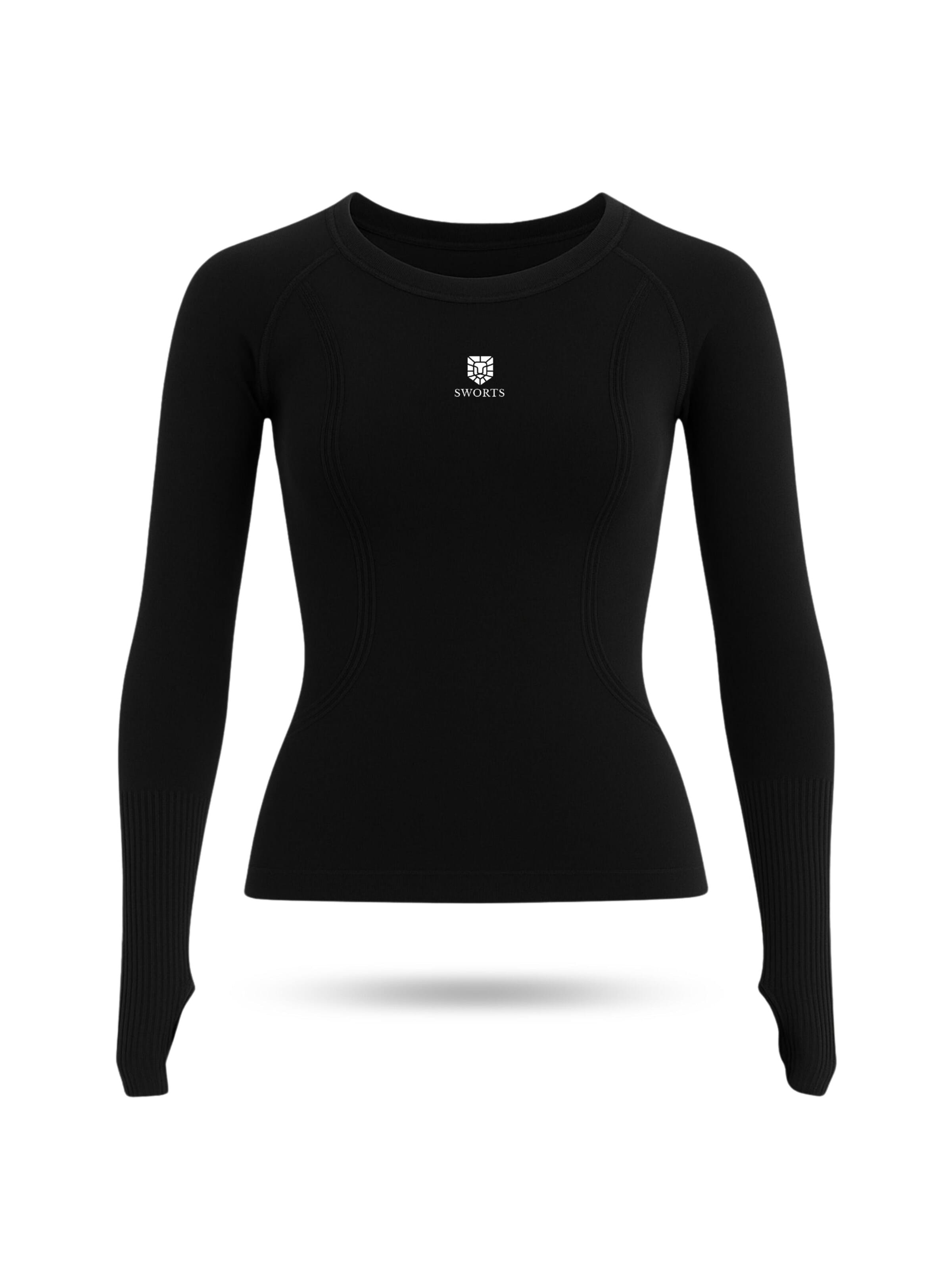 SWORTS Performance Shirt 'BASE' in Black: front