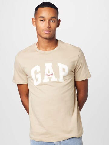 T-Shirt GAP en beige : devant