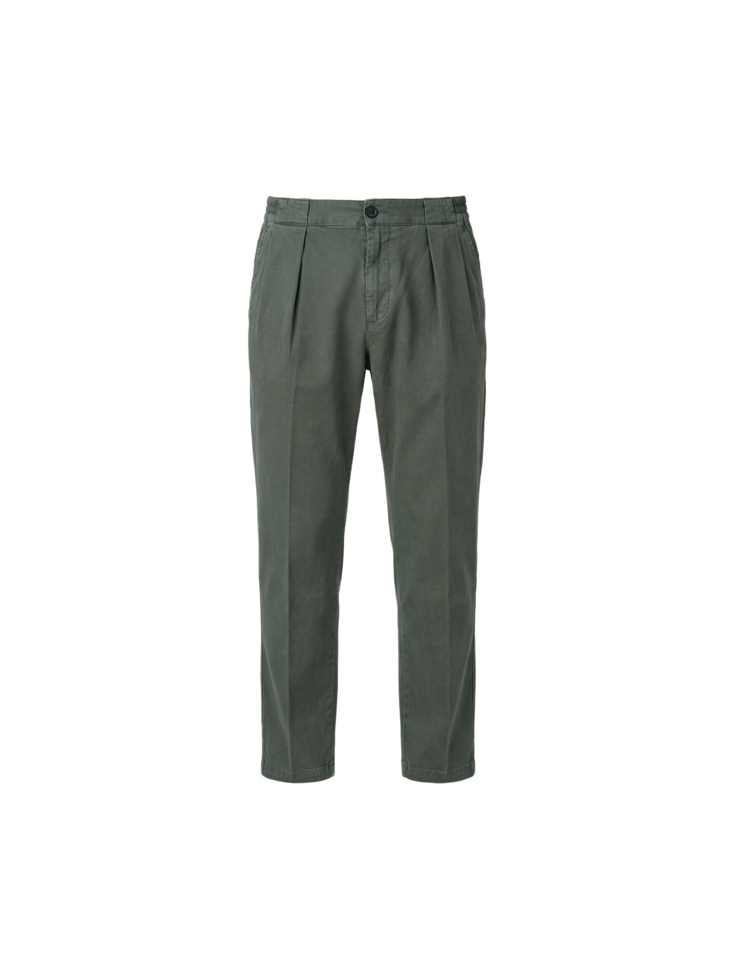 Briglia 1949 Tapered Trousers 'PORTOBELLO MILITARY' in Green: front