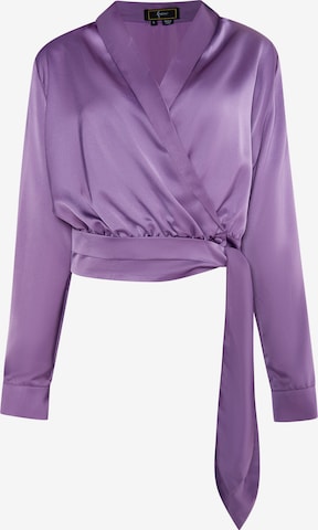 faina - Blusa em roxo: frente