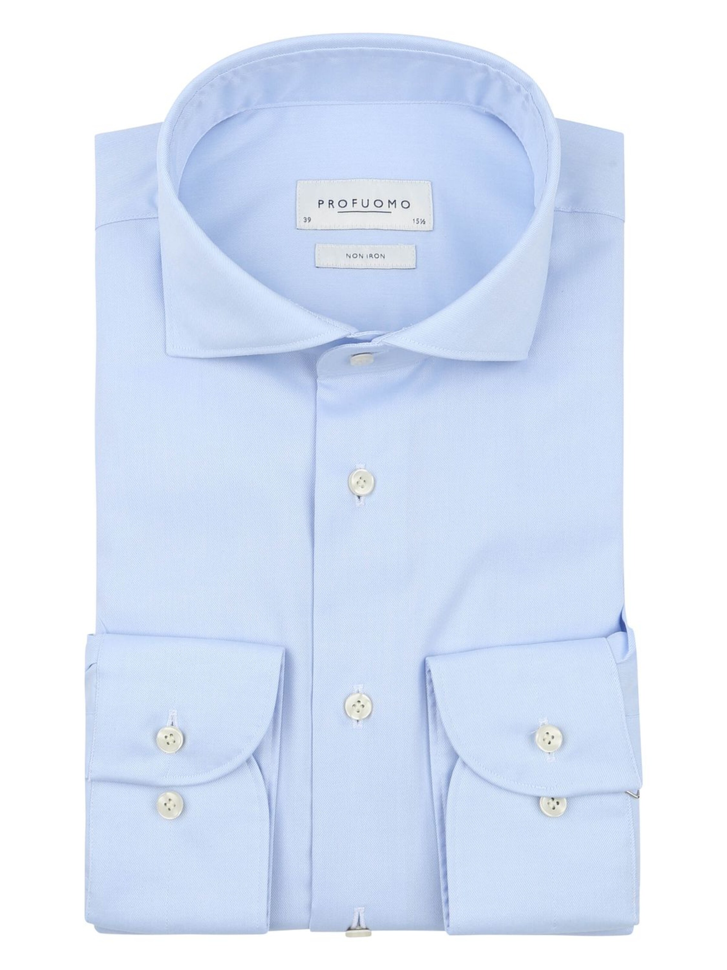 Profuomo Slim fit Button Up Shirt in Blue: front