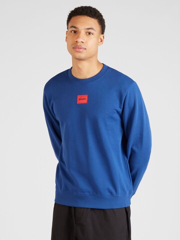 HUGO Sweatshirt 'Diragol' in Blauw: voorkant