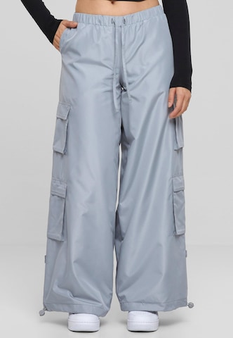 Urban Classics - Pierna ancha Pantalón cargo en gris: frente