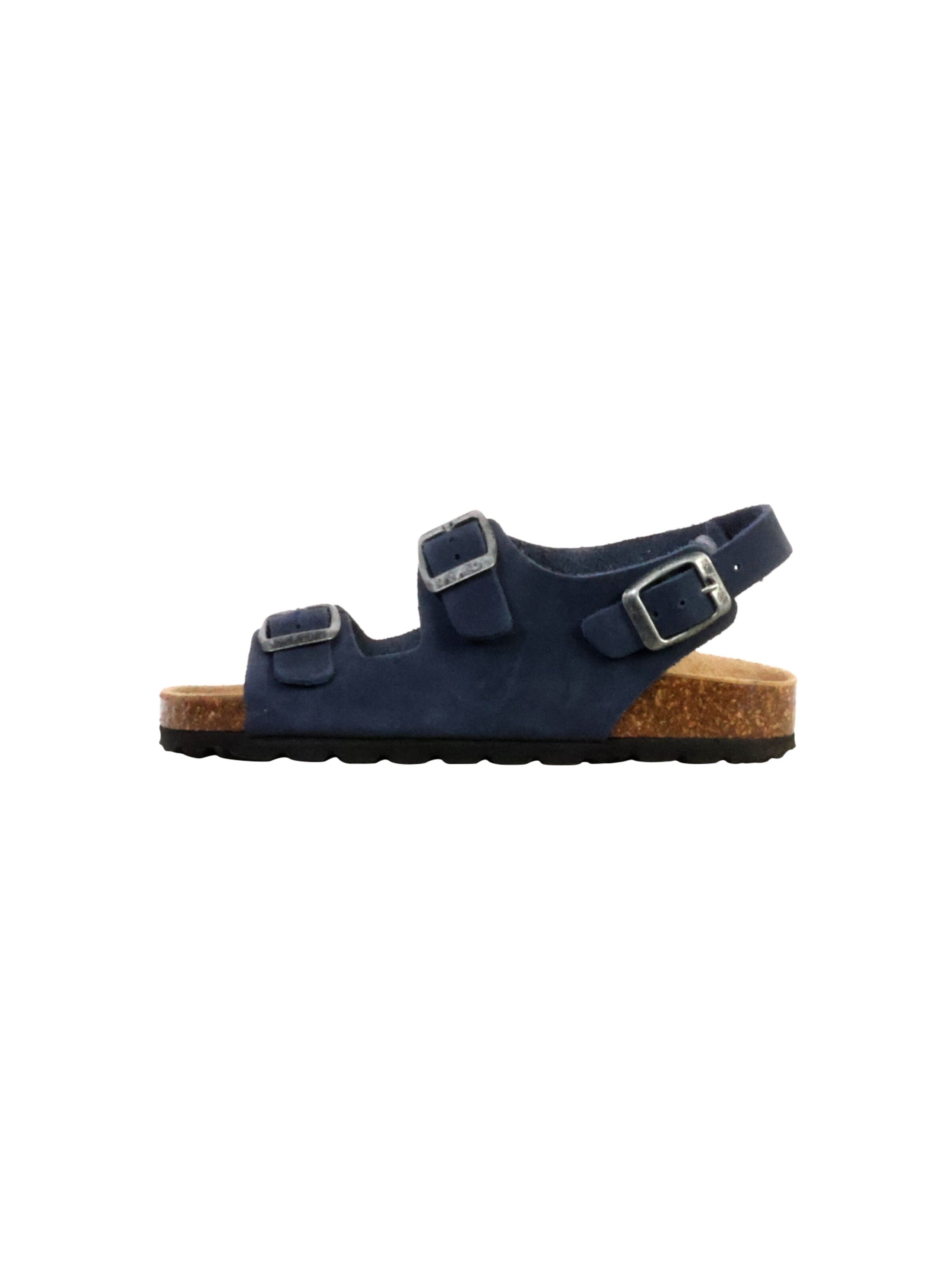 The Divine Factory Huisschoenen 'Kinder-Lederpantolette Noga Mistraly BS Edge' in Blauw: voorkant