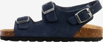 The Divine Factory Huisschoenen 'Kinder-Lederpantolette Noga Mistraly BS Edge' in Blauw: voorkant