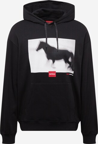 HUGO Sweatshirt 'Dorse' in Zwart: voorkant