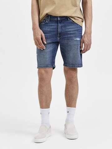 Regular Jean SELECTED HOMME en bleu : devant