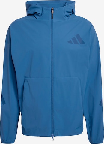 ADIDAS SPORTSWEAR Trainingsjack 'Z.N.E.' in Blauw: voorkant