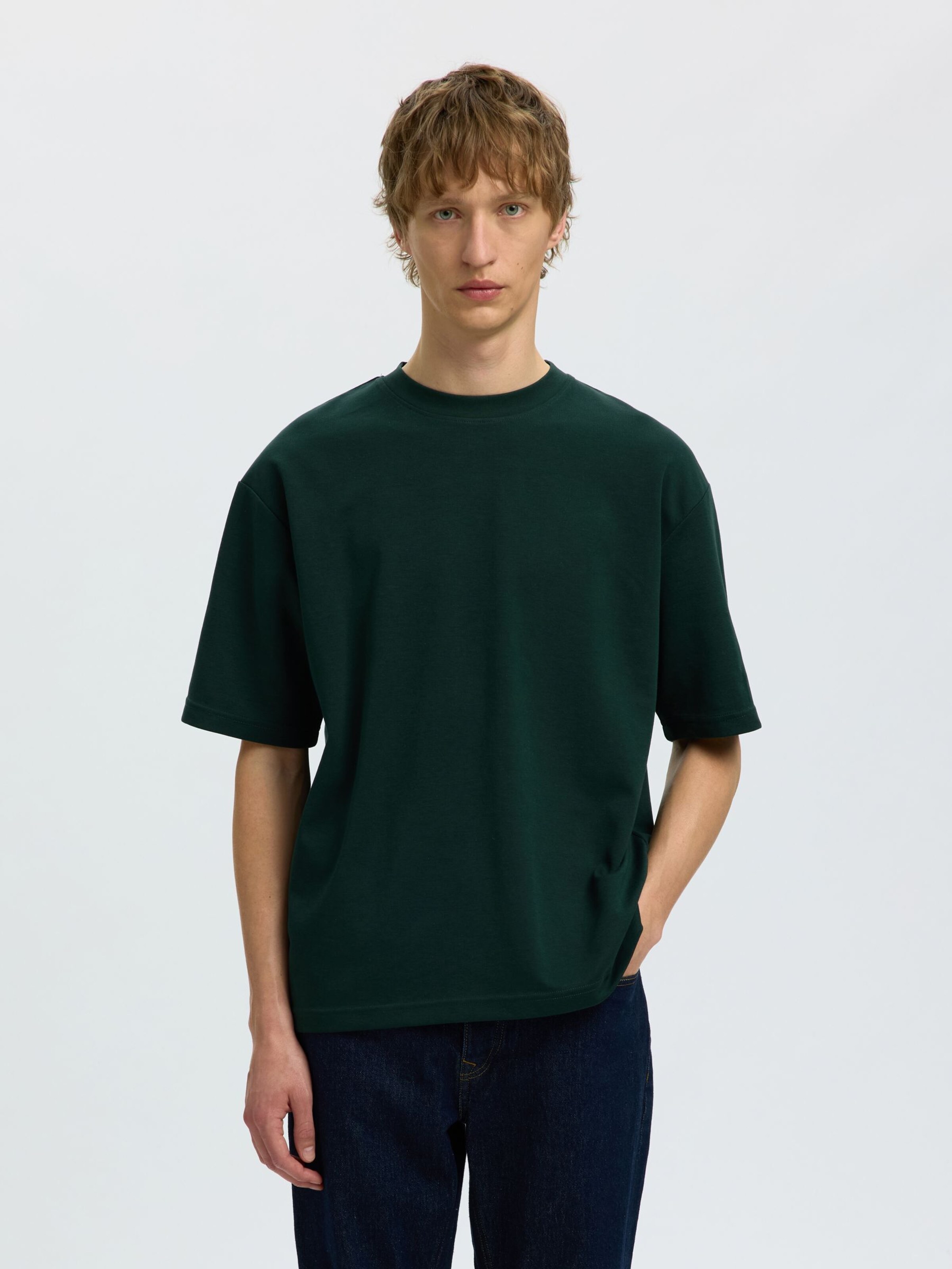 SELECTED T-Shirt in Grün: Vorderseite