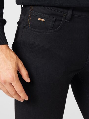 BOSS Slimfit Jeans 'Delaware' in Zwart