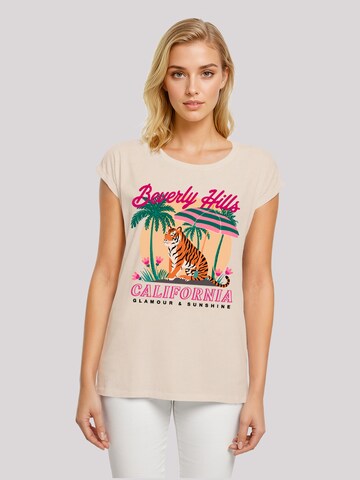 F4NT4STIC T-Shirt 'Beverly Hills California Glamour Summer' in Beige: Vorderseite