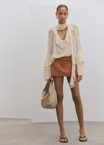 MANGO Regular Pants 'Aly' in Beige