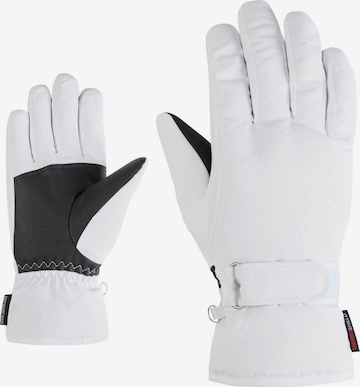ZIENER Athletic Gloves 'KEVA' in White: front