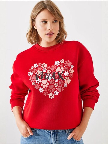 Bianco Lucci - Sweatshirt em vermelho: frente