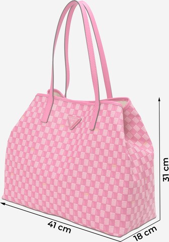 GUESS Μεγάλη τσάντα 'Vikky' σε ροζ