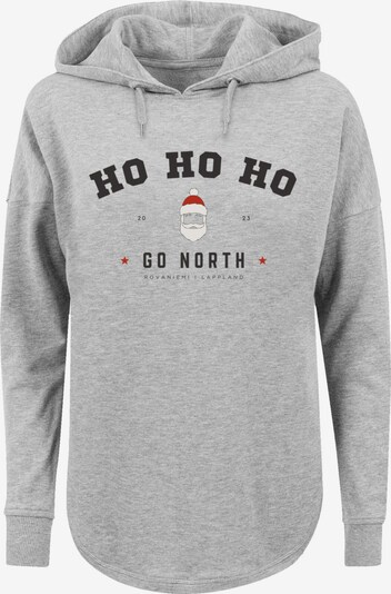F4NT4STIC Sweatshirt 'Ho Ho Ho Santa Claus Weihnachten' in grau / rot / schwarz / weiß, Produktansicht