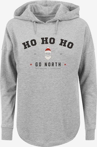 Sweat-shirt 'Ho Ho Ho Santa Claus Weihnachten' F4NT4STIC en gris : devant