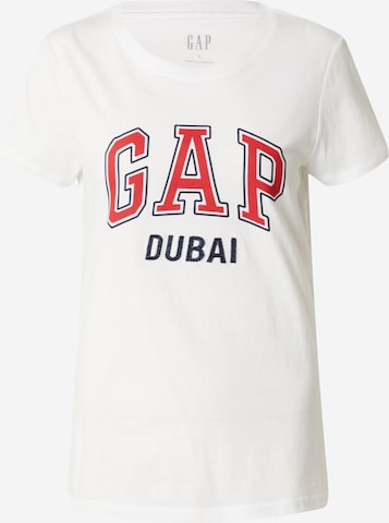 GAP T-Shirt 'DUBAI' in Weiß: predná strana