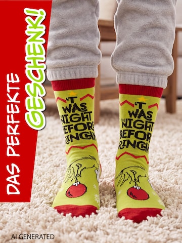 The Grinch Socken 'Twas the night before Grinchmas'‌ in Grün