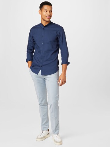 JACK & JONES Regular Fit Hemd 'DALLAS' in Blau