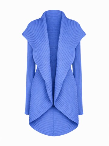 Süel knitwear - Cárdigan 'Round ribbed' en azul: frente