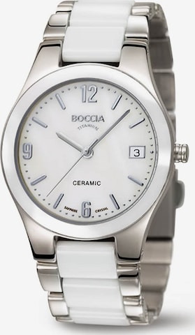 Boccia Titanium Uhr in Weiß: predná strana