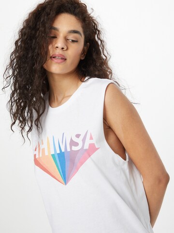 Hey Honey - Top desportivo 'Muscle' em branco