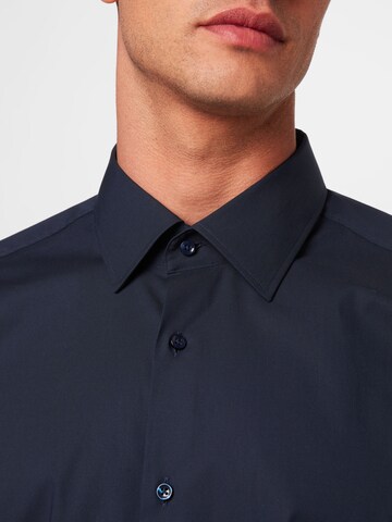 BOSS Slim fit Button Up Shirt 'H-Hank' in Black