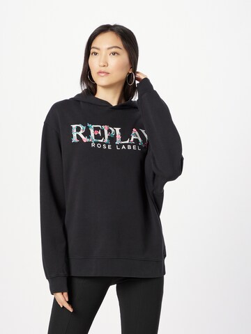 REPLAY Sweatshirt in Schwarz: predná strana