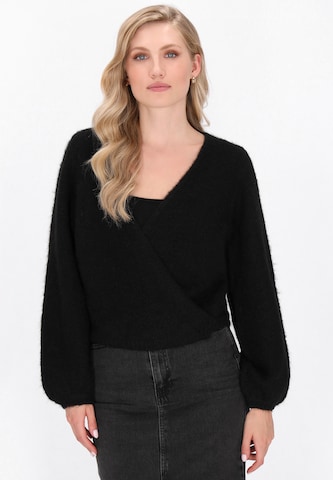 DreiMaster Vintage Knit cardigan in Black: front