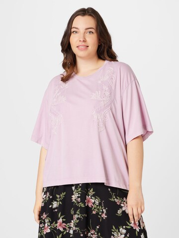 T-shirt River Island Plus en violet : devant