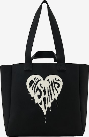 Pirkinių krepšys 'IZZY' iš AllSaints, spalva – juoda / balta, Prekių apžvalga