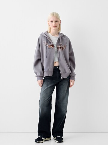 Bershka Sweatjacke in Grau