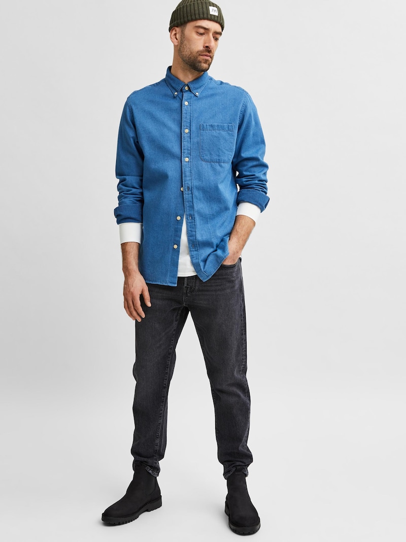Jeans SELECTED HOMME Straight leg Grey