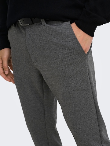 Only & Sons Slim fit Chino trousers 'ONSMark' in Grey