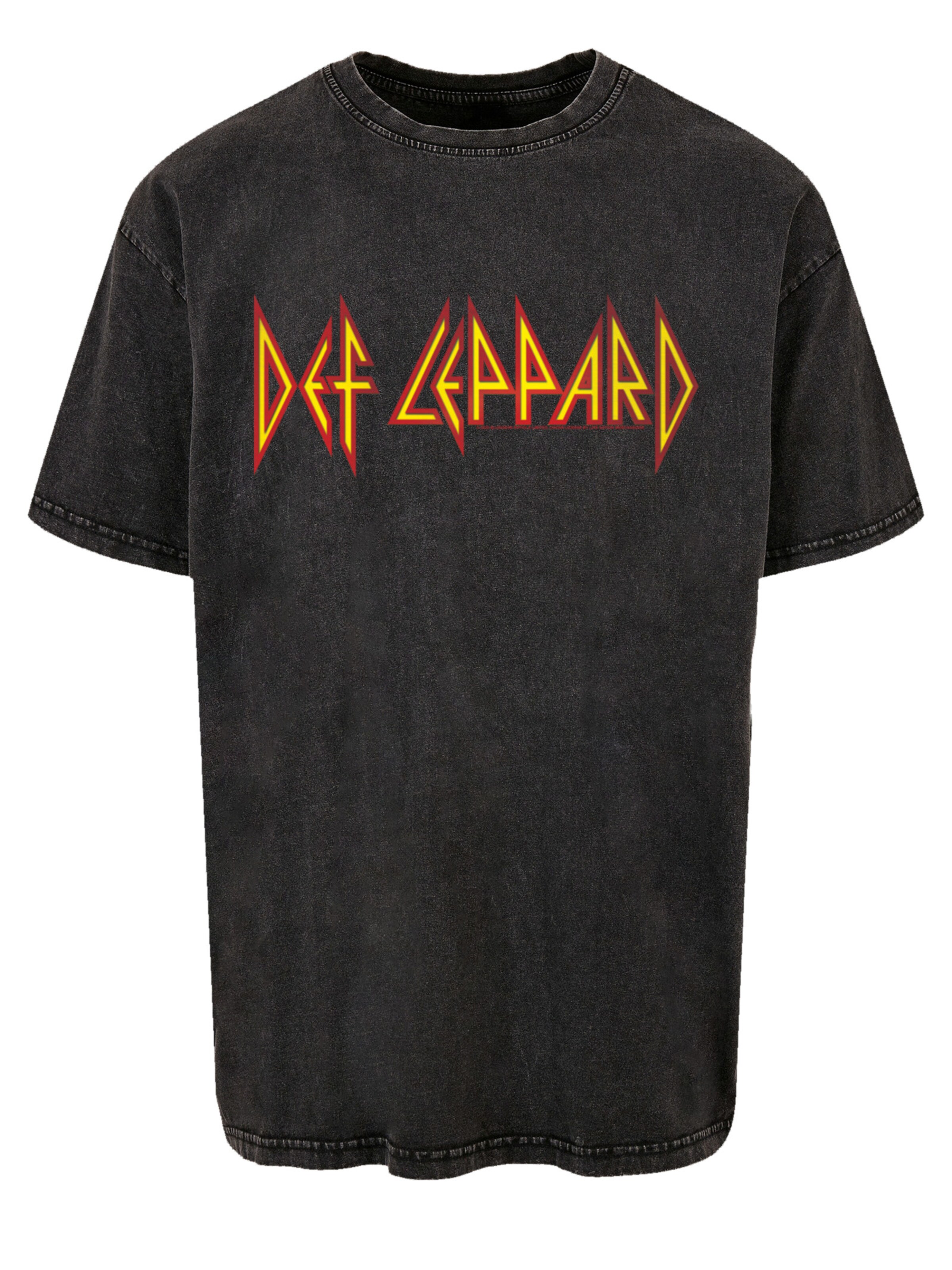 F4NT4STIC T-Shirt 'Def Leppard' in Schwarz: Vorderseite