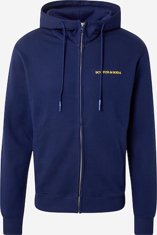 SCOTCH & SODA Sweat jacket in Blue: front