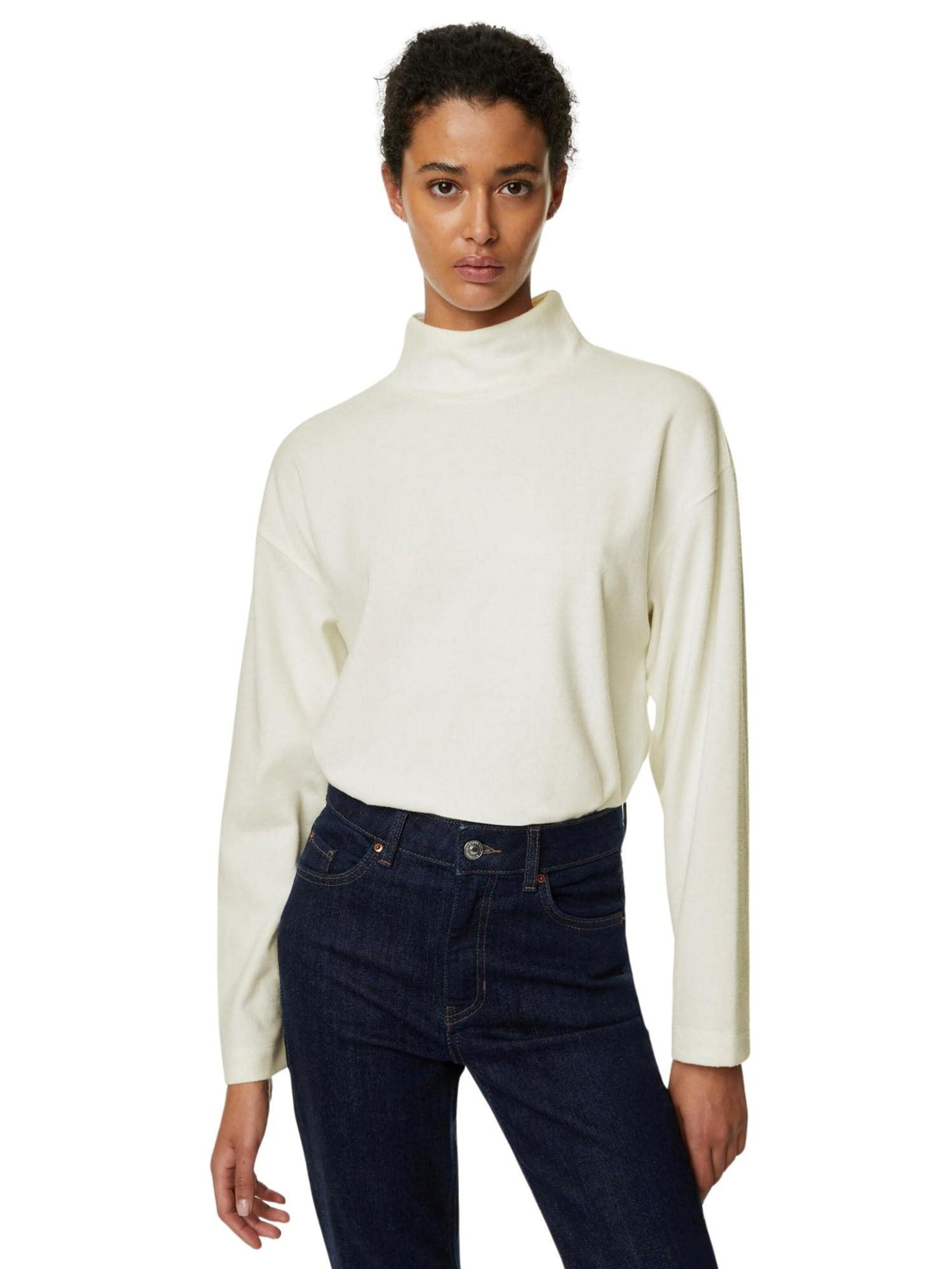 Marks & Spencer Shirt in Beige: voorkant