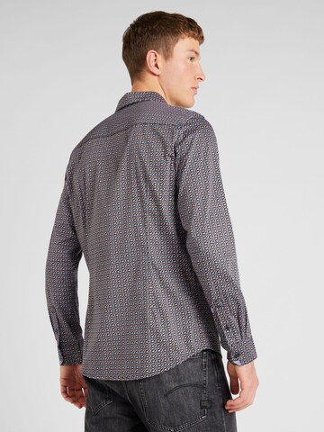 Coupe slim Chemise TOM TAILOR en bleu