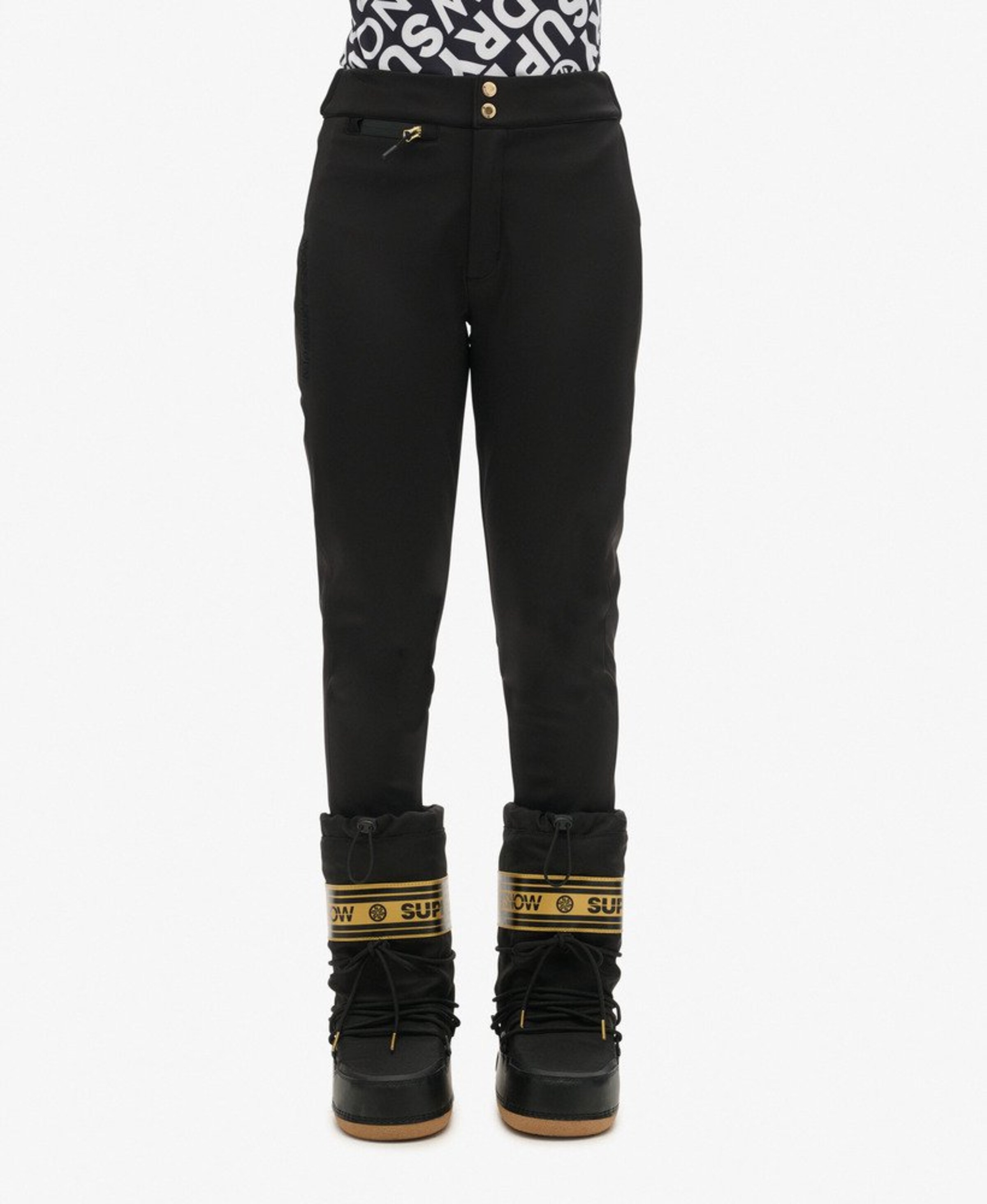 Coupe slim Pantalon de sport Superdry en noir : devant
