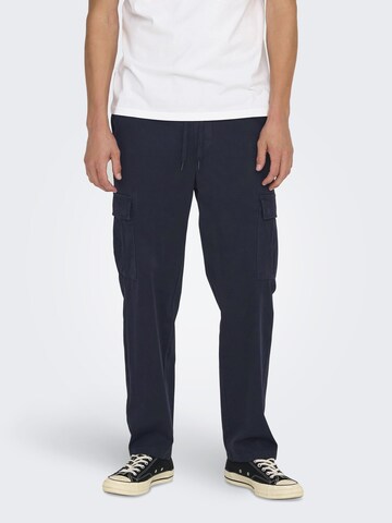 Loosefit Pantalon 'ONSSinus' Only & Sons en bleu : devant