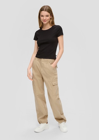 QS Wide leg Παντελόνι cargo σε μπεζ