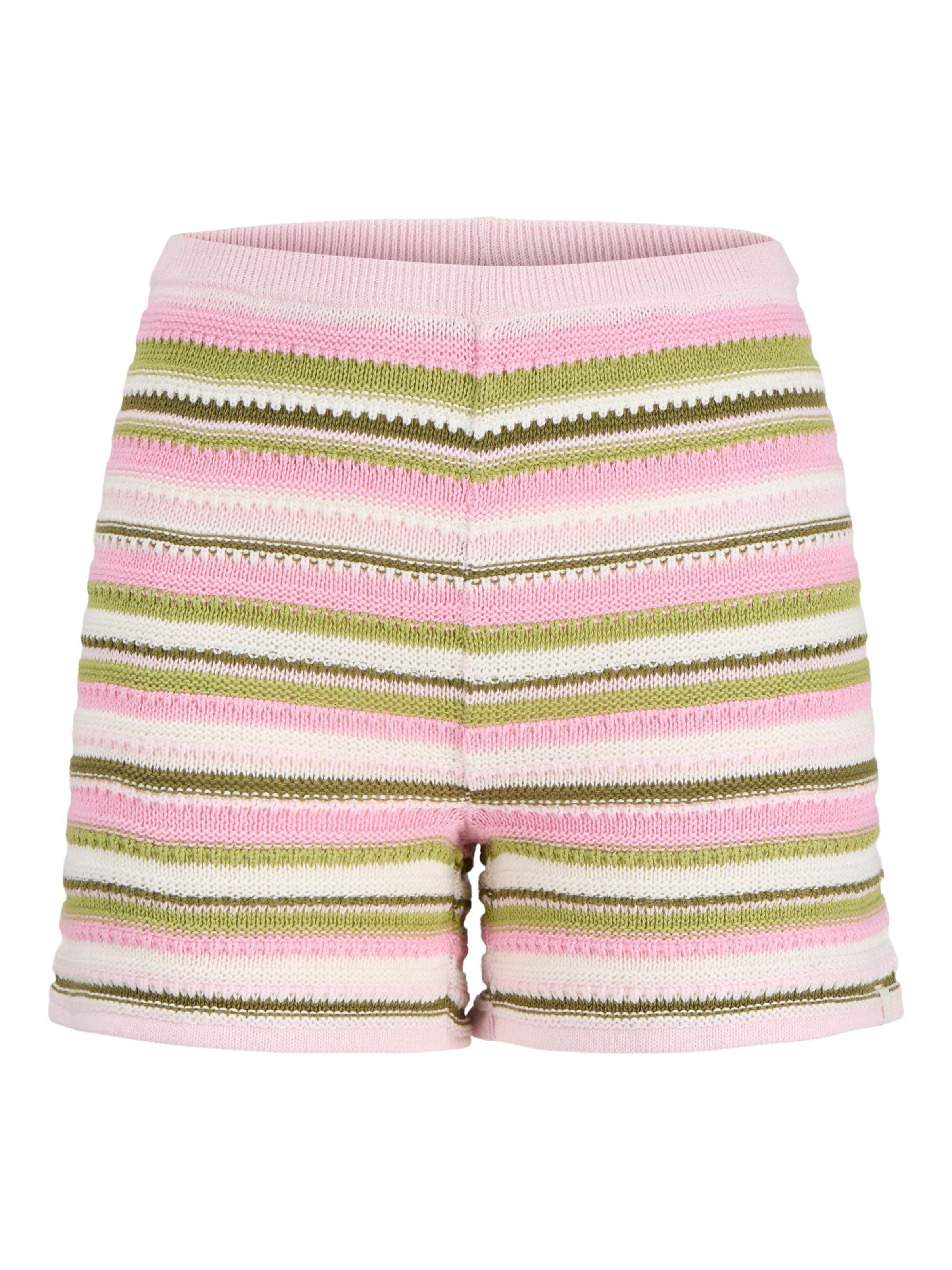 Coupe slim Pantalon 'JXRory' JJXX en rose : devant