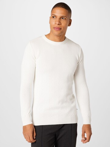 Kronstadt Sweater 'Carlo' in White: front