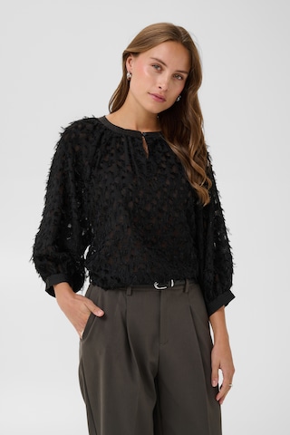 SAINT TROPEZ - Blusa en negro: frente