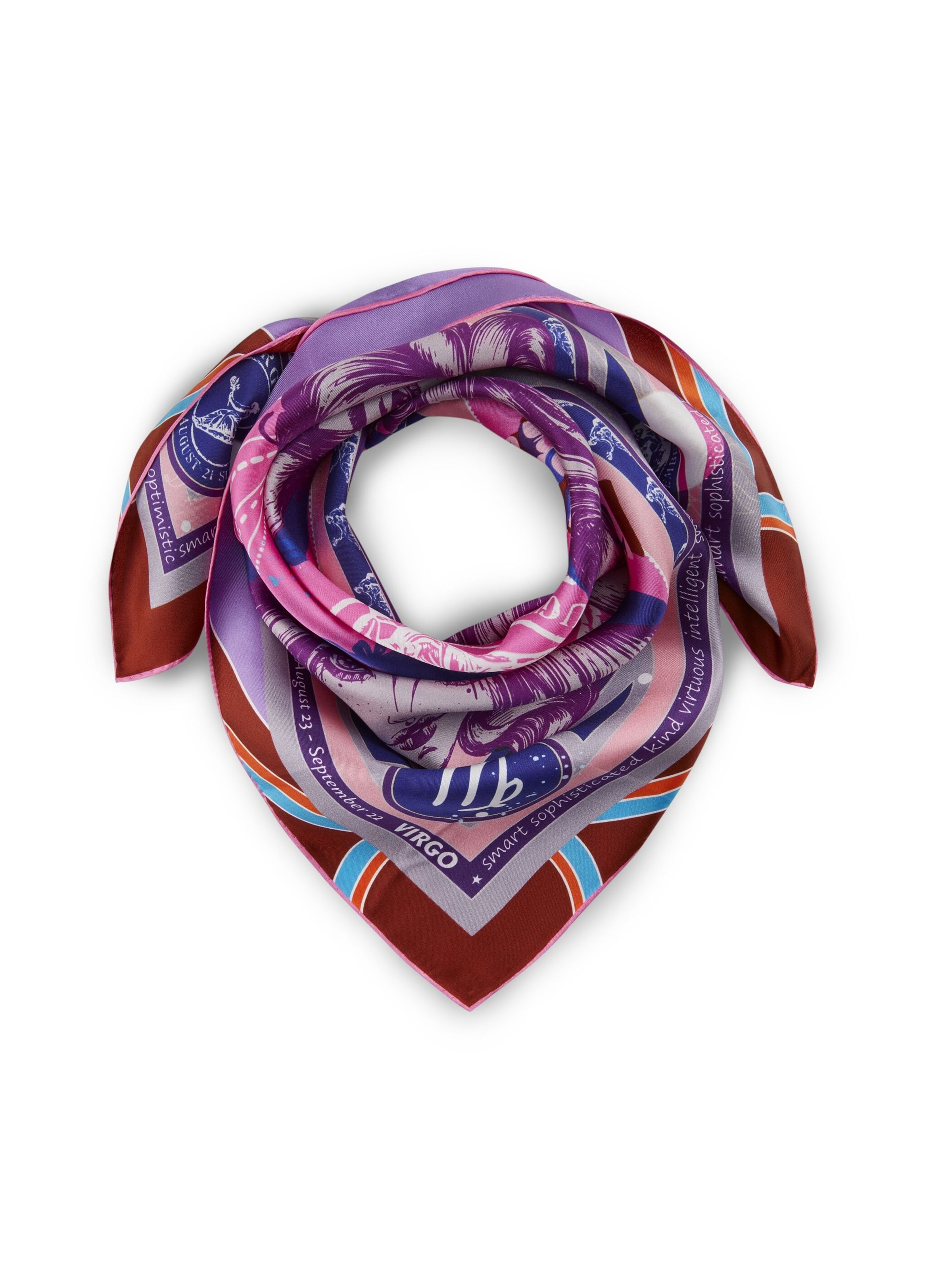 CODELLO Wrap 'Sternzeichen Jungfrau' in Pink: front