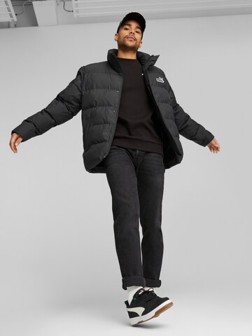 PUMA Athletic Jacket in Black: front